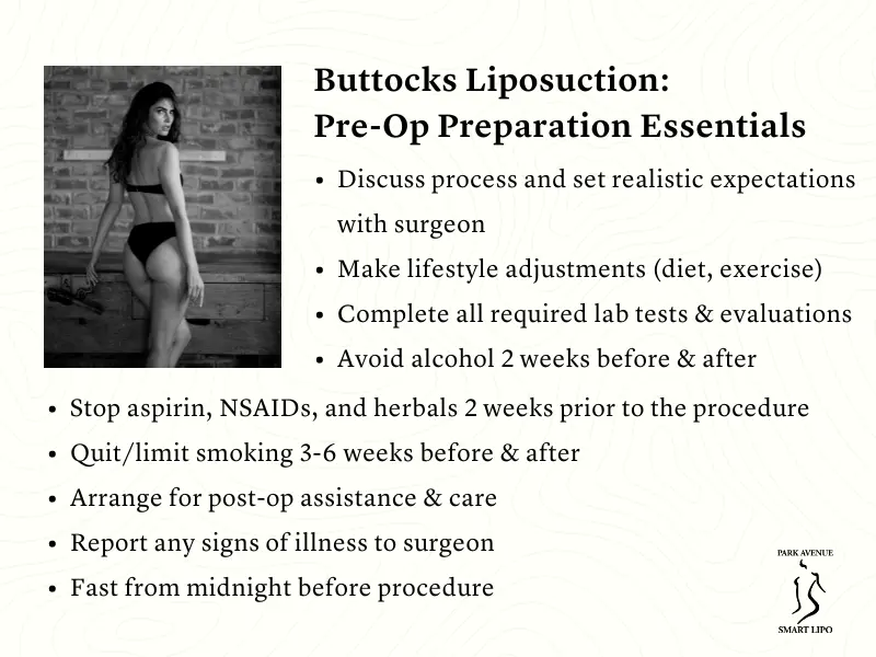 Buttocks Liposuction- Pre-Op Preparation Essentials