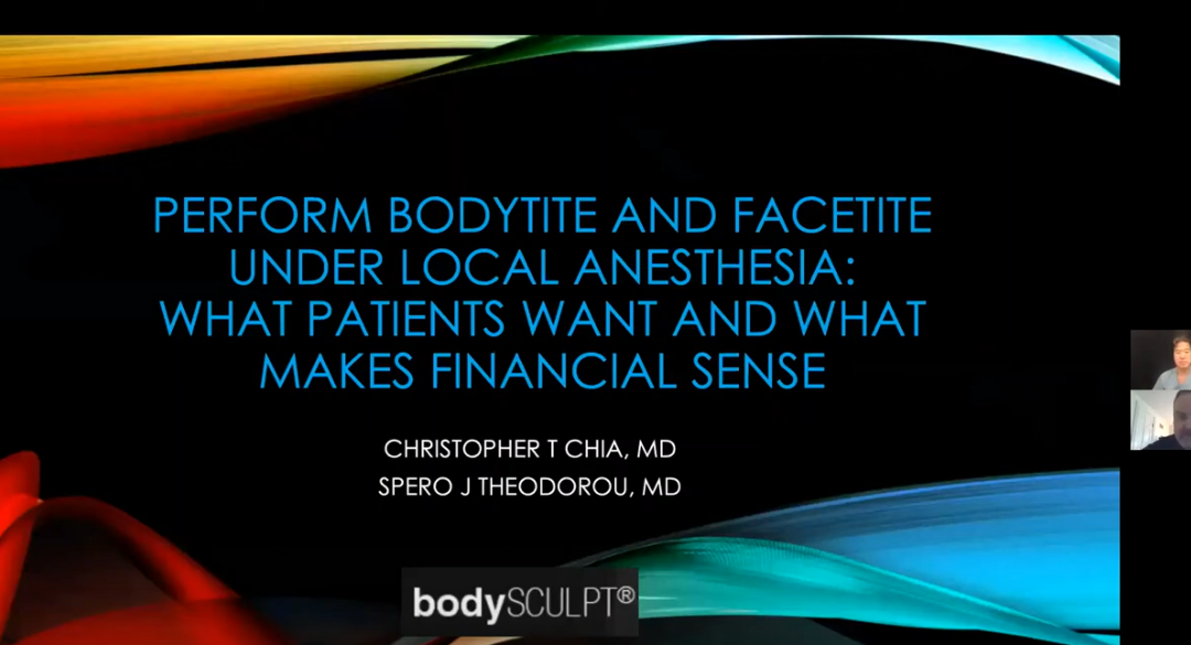 Learn How to Use FaceTite & BodyTite Under Local Anesthesia With Dr. Theodorou and Dr. Chia